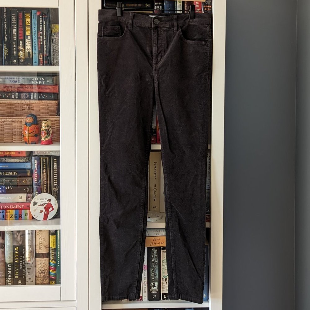 High Waist Skinny Corduroys by LOFT // Charcoal // Size 28 (6)
